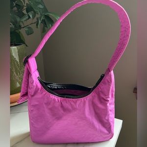 Like New Baggu Mini Nylon Shoulder Bag in Extra Pink